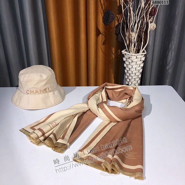 CHANEL專櫃新款女士圍巾 香奈兒2021秋冬大牌提花圍巾  mmj1060